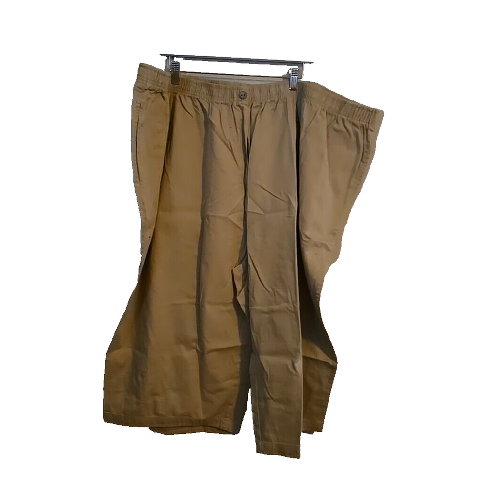 Woman Within Beige Straight Leg Classic Fit High Rise Capri Pants Womans Sz 38WP